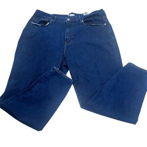 Good American Deep Blue Relaxed Jeans